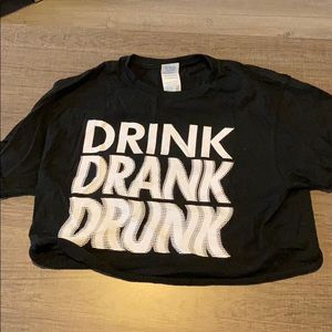 drink drank drunk crop top